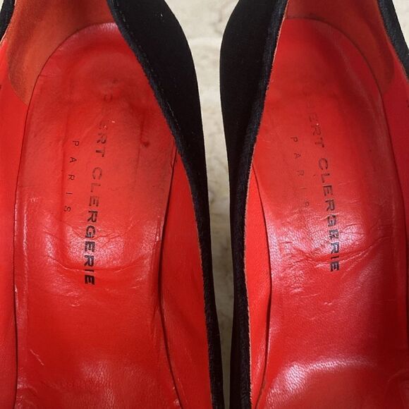 Robert Clergerie Paris Black Velvet Pumps - Picture 10 of 12
